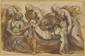 墓に運ばれるキリスト 作： Jacopo Palma il Giovane