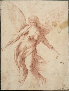 トランペットで吹く名声 作： Jacopo Palma il Giovane