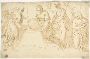 井戸のジェイコブとレイチェル 作： Jacopo Palma il Giovane