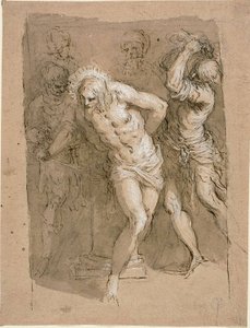 キリストの鞭打ちのための研究 作： Jacopo Palma il Giovane