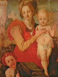 洗礼者聖ヨハネとマドンナと子供（パネル） 作： Jacopo Pontormo