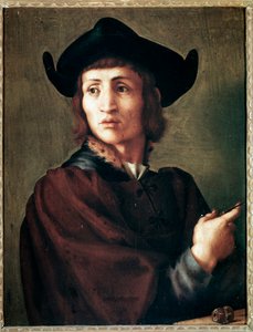宝石商の肖像 - 油彩・パネル 作： Jacopo Pontormo