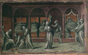 聖マタイ病院の女性病棟（フレスコ画） 作： Jacopo Pontormo