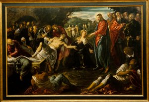 ラザロの復活 作： Jacopo Robusti (studio of) Tintoretto