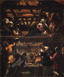 羊飼いたちの崇拝 作： Jacopo Robusti Tintoretto