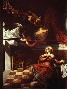 受胎告知 作： Jacopo Robusti Tintoretto