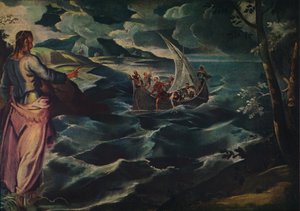 ガリラヤ湖のキリスト、c1575-1580。 作： Jacopo Robusti Tintoretto