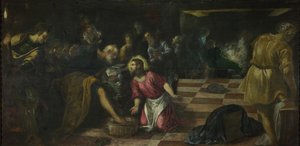 弟子たちの足を洗うキリスト1575 作： Jacopo Robusti Tintoretto