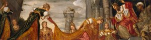 アハシュエロスの前のエステル、1552-55 作： Jacopo Robusti Tintoretto