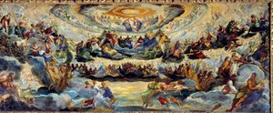 Le Paradise Esquisse de Jacopo Robusti dit Le Tintoret (Il Tintoretto) (1518-1594) 16世紀の太陽を描いた作品。1,43x3,62 m 作： Jacopo Robusti Tintoretto