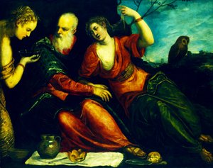 ロットと彼の娘 作： Jacopo Robusti Tintoretto