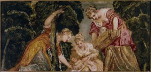 水から救われたモーセ 作： Jacopo Robusti Tintoretto