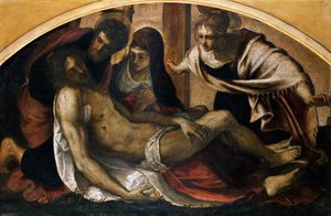 ピエタ、1563年。 作： Jacopo Robusti Tintoretto