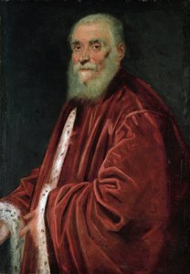 元老院議員マルコ・グリマーニ（1494-1544）の肖像 ティントレット、ヤコポ（1518-1594）作。1580年頃、キャンバスに油彩。サイズ：96x60cmヴィエンヌ美術史博物館