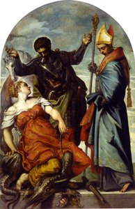 トゥールーズとセントジョージのセントルイス、1552年。 作： Jacopo Robusti Tintoretto