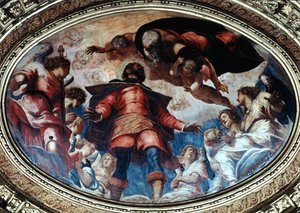 栄光のサンロッコ、1564年。 作： Jacopo Robusti Tintoretto