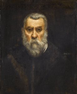 自画像、1588 作： Jacopo Robusti Tintoretto