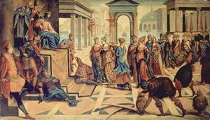ソロモンとシバの女王 作： Jacopo Robusti Tintoretto