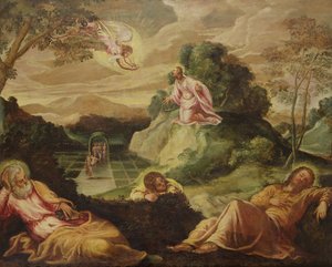 庭の苦しみ 作： Jacopo Robusti Tintoretto
