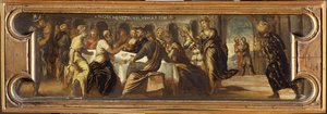 ベルシャザーの饗宴。 作： Jacopo Robusti Tintoretto