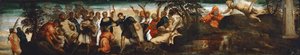 ダビデへの予言 - ヤコポ・ティントレット（1518-1594）。1545年頃、木に油彩。サイズ：29x153.5cm。ヴィエンヌ美術史博物館 作： Jacopo Robusti Tintoretto