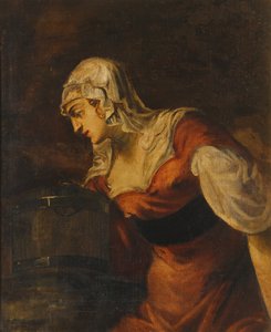 井戸のサマリアの女、1560年頃（50268を参照） 作： Jacopo Robusti Tintoretto