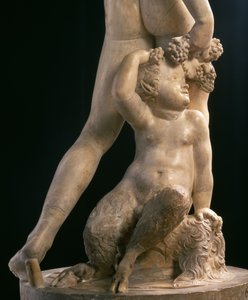 バッカス、下半身の詳細、ヤコポ・サンソヴィーノ（1486-1570）の彫刻（大理石）（79847も参照）。 作： Jacopo Sansovino
