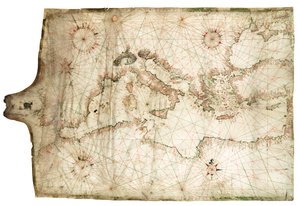 地中海と黒海 1546年 作： Jacopo Vesconte Maggiolo