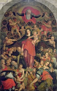 ロザリオのマドンナ、1569年頃 作： Jacopo Zucchi