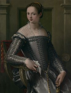 16世紀半ばの女性の肖像画。 作： Jacopo Zucchi
