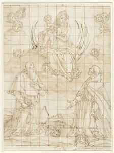 二人の聖人に崇められたマドンナ 作： Jacopo da Empoli (circle of)