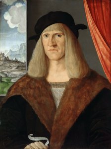ドイツ語：Bildnis eines Deutschen / Nacktes Liebespaar あるドイツ人の肖像 作： ヤコポ・デ・バルバリ