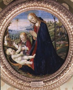 キリストの子の礼拝（パネル 作： Jacopo del Sellaio