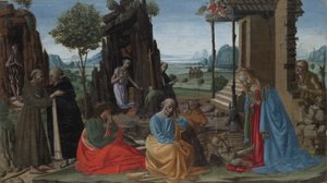 神秘的な降誕 作： Jacopo del Sellaio