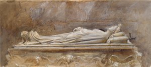 ルッカのドゥオーモにあるイラリア・デル・カレットの墓、1874 年 8 月 10 日～9 月 26 日 作： Jacopo della Quercia