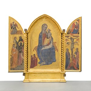 マドンナと子供; 告知; はりつけと聖人、1380年頃（パネル） 作： Jacopo di Cione
