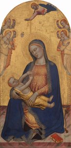 聖母子と父なる神の祝福と天使たち、c. 13701375。