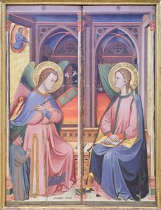 受胎告知、1390年頃（テンペラ、パネル） 作： Jacopo di Paolo