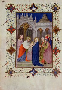 MS 11060-11061ノートルダムの時間：なし、「Tres Riches Heures du Duc de Berry」からの寺院でのプレゼンテーション 作： Jacquemart de Hesdin