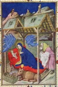 MS 11060-11061ノートルダムの時間：プライム、キリストの誕生、15世紀初頭のヴェルムの詳細 作： Jacquemart de Hesdin
