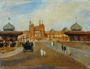 1902年英仏博覧会の優雅な人物たち（油彩・キャンバス 作： Jacques Emile Blanche