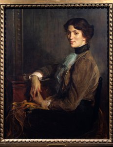 作家エリー・ハレヴィー（1870-1937）の妻である文学者フローレンス・ハレヴィー（1877-1957）の肖像