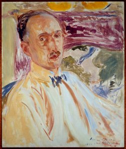 フランスの作家、フランソワ・モーリアック（1885-1970）の肖像画のための習作。ジャック・エミール（Jacques-Emile）・ブランシュ（1861-1942）の絵 作： Jacques Emile Blanche