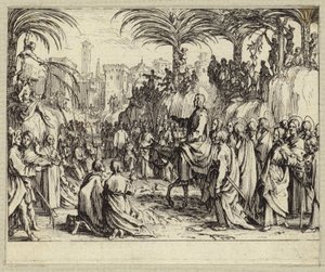 エルサレムに入るイエス・キリスト（彫刻 作： Jacques (after) Callot