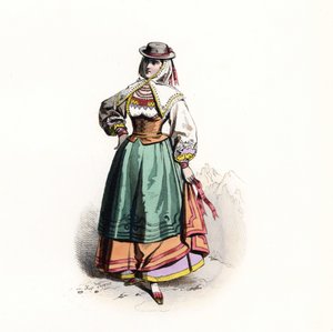 スペイン、サラマンカの女性 作： Jacques (after) Grasset de Saint Sauveur