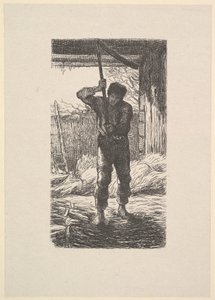 小麦を脱穀する男（1853年