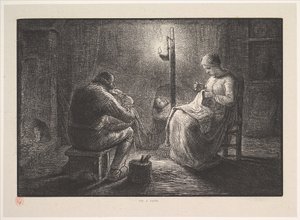 1830年から1875年にかけてのシリーズ「Four Times of the Day」からの夜。 作： Jacques Adrien Lavieille