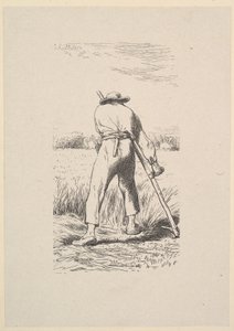 小麦の刈り取り人、1853年。 作： Jacques Adrien Lavieille