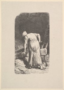 麦を刈る女（1853年 作： Jacques Adrien Lavieille