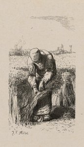 亜麻を引っ張る女 作： Jacques Adrien Lavieille